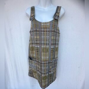 Zara Cream and Brown Sleeveless Sundress#A1